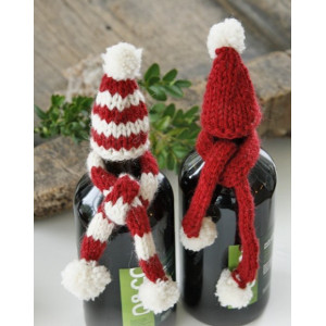 North Pole Pals by DROPS Design - Kerstversiering, muts en sjaal voor flessenbreiwerk