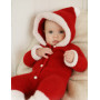 My First Christmas by DROPS Design - Breipatroon kruippak met capuchon voor baby's en kinderen - maat 1/3 maanden - 3/4 jaar