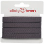 Infinity Hearts Plat Koord Katoen 10mm 15 Donkergrijs - 5m