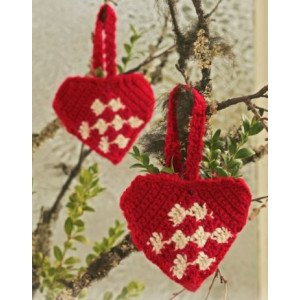 Heart Basket by DROPS Design - Haakpatroon kerstmand 10cm - 2 stk