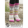 Sleepy Sheep by DROPS Design - Breipatroon sokken met veelkeurig patroon - maat 35/37 - 44/46