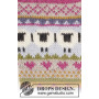Sleepy Sheep by DROPS Design - Breipatroon sokken met veelkeurig patroon - maat 35/37 - 44/46