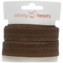 Infinity Hearts Vouwelastiek 20mm 850 Bruin - 5m