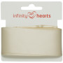 Infinity Hearts Satijn Lint Dubbelzijdig 38mm 810 Gebroken Wit - 5m