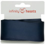 Infinity Hearts Satijn Lint Dubbelzijdig 38mm 370 Marineblauw - 5m