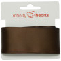 Infinity Hearts Satijn Lint Dubbelzijdig 38mm 850 Bruin - 5m