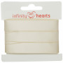 Infinity Hearts Satijn Lint Dubbelzijdig 15mm 810 Gebroken Wit - 5m