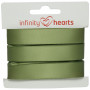 Infinity Hearts Satijn Lint Dubbelzijdig 15mm 593 Legergroen - 5m