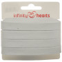 Infinity Hearts Anorakkoord Katoen Plat 10mm 100 Wit - 5m