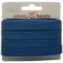 Infinity Hearts Anorakkoord Katoen Plat 10mm 650 Blauw - 5m
