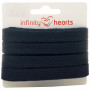 Infinity Hearts Anorakkoord Katoen Plat 10mm 680 Marineblauw - 5m