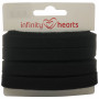 Infinity Hearts Anorakkoord Katoen Plat 10mm 990 Zwart - 5m