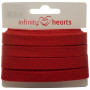 Infinity Hearts Anorakkoord Katoen Plat 10mm 550 Rood - 5m