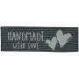 Label 'Handmade with Love' Grijs met Lichtgrijs - 1 stk