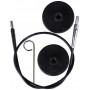 KnitPro draad / kabel voor korte verwisselbare rondbreinaalden 20cm (wordt 40cm incl. naalden) Zwart