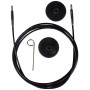 KnitPro draad / kabel voor verwisselbare rondbreinaalden 126cm (wordt 150cm incl. naalden) Zwart