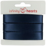 Infinity Hearts Satijn Lint Dubbelzijdig 15mm 370 Marineblauw - 5m