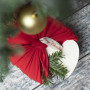 Oneindig harten stoffen lint/cadeaulint Vrolijk kerstfeest rood 20 mm - 3 meter