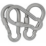 Infinity Hearts Karabijnhaken met Sluiting Roestvrij Staal Zilver 100x50mm - 3 stk