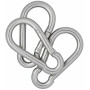 Infinity Hearts Karabijnhaken Roestvrij Staal Zilver 100x50mm - 3 stk