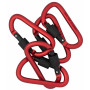 Infinity Hearts Karabijnhaken met Sluiting Messing Rood 80mm - 5 stk