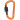 Infinity Hearts Karabijnhaken met Sluiting Messing Oranje 80mm - 5 stk