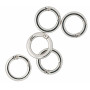 Infinity Hearts O-ring/Endless ring met opening Messing Zilver Ø23,5mm - 5 stuks
