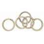 Infinity Hearts O-Ring/Endless Ring met Opening Messing Antiek Brons Ø37,6mm - 5 stuks