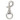 Infinity Hearts Karabijnhaak met D-ring Messing Zilver 45mm - 5 st.