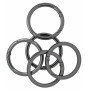 Infinity Hearts O-Ring / One Piece Ring met Opening Messing Gunmetal Ø43,6mm - 5 stuks