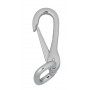 Infinity Hearts Karabijnhaken met D-ring Messing Zilver 50mm - 1 stk