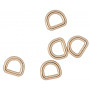 Infinity Hearts D-Ringen Messing Lichtgoud 10x10mm - 5 stk