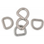 Infinity Hearts D-Ringen Messing Zilver 10x10mm - 5 stk