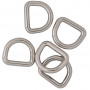 Infinity Hearts D-Ringen Messing Zilver 16x16mm - 5 stk