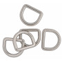Infinity Hearts D-Ringen Messing Zilver 25x25mm - 5 stk