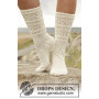 Bright Side by DROPS Design - Breipatroon sokken met kantpatroon - maat 35/37 - 41/43