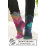 Mirage Socks by DROPS Design - Breipatroon sokken met dominovierkantjes - maat 35/37 - 41/43
