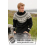 Neville by DROPS Design - Breipatroon trui met Scandinavisch patroon - maat S - XXXL