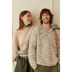 Lala Berlin Lovely Cotton og Lala Berlin Stripy Sweater van Lana Grossa - Breipatroon gestreepte trui - maat 36/42 - 44/50
