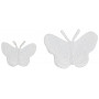 Strijklabel Vlinders Wit Ass. maten - 2 st.