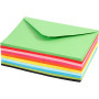 Gekleurde Enveloppen, diverse kleuren, afmeting envelop 11,5x16 cm, 80 gr, 10x10 stuk/ 1 doos