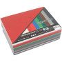 Kerst karton, diverse kleuren, A5, 148x210 mm, 180 gr, 300 div vellen/ 1 doos