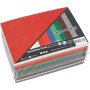 Kerst karton, diverse kleuren, A6, 105x148 mm, 180 gr, 300 div vellen/ 1 doos