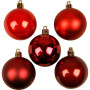 Kerstballen, rode harmonie, d 6 cm, 20 stuk/ 1 doos