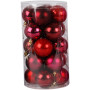 Kerstballen, rode harmonie, d 6 cm, 20 stuk/ 1 doos