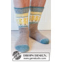 Dansende kippensokken van DROPS Design - Sokken breipatroon maat 35/37 - 44/46