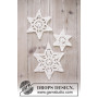Wishing Stars by DROPS Design - Haakpatroon ster met kantpatroon - 3 maten
