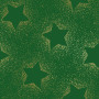 Popeline met sterren folieprint goud 145cm 025 Groen - 50cm