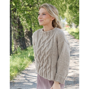 Countryside Road by DROPS Design - Blouse breipatroon maat S - XXXL