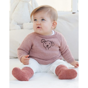 Woof Woof Sweater van DROPS Design - Baby Trui Breipatroon maat 0/1 maand - 3/4 jaar